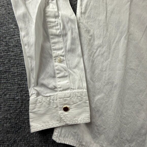 Gucci Italy Slim Fit White Button Up Shirt Size 16 Long Sleeve Hidden Buttons - Picture 7 of 16